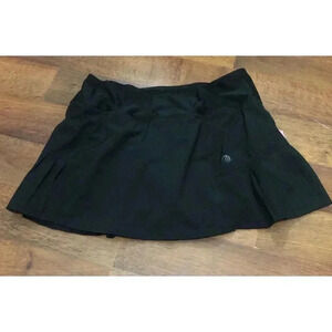 MPG Running Pleated Skiort Womens Sz L Black Tennis Golf